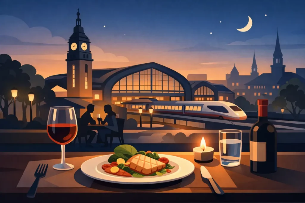 Abendessen nahe Hauptbahnhof Hamburg