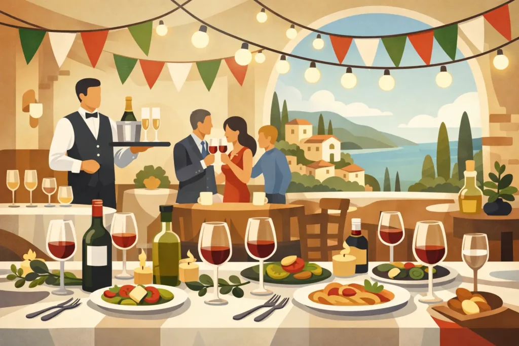 Guide für Feiern im italienischen Restaurant