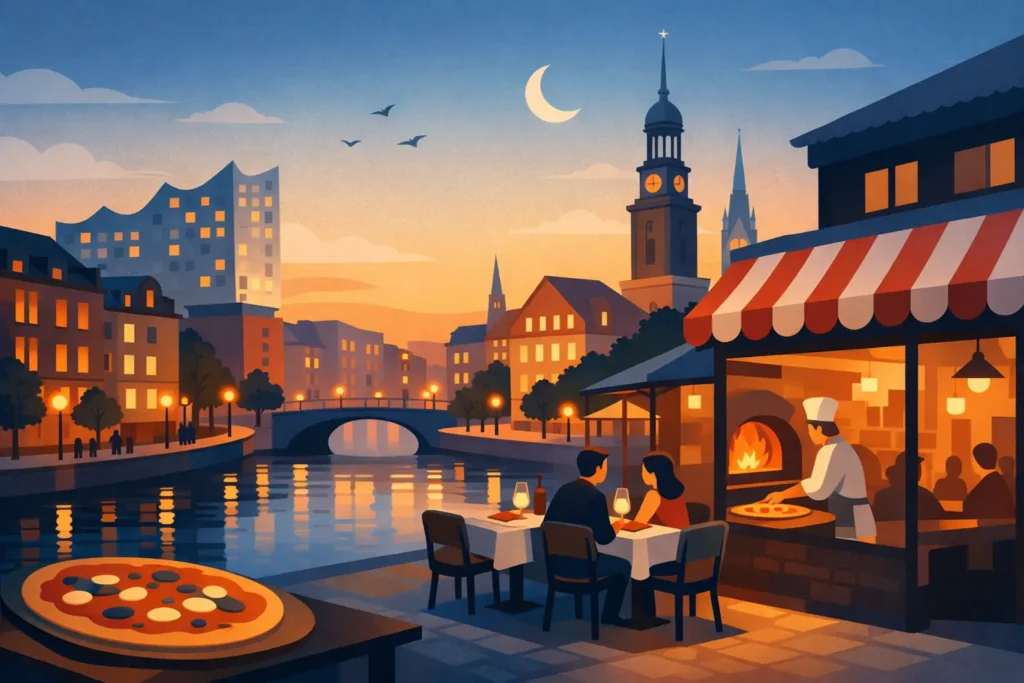Pizzeria Hamburg Innenstadt mit Atmosphäre