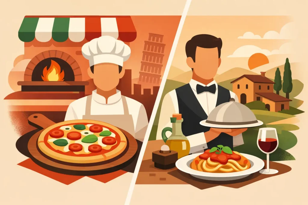 Pizzeria oder Trattoria - der Unterschied