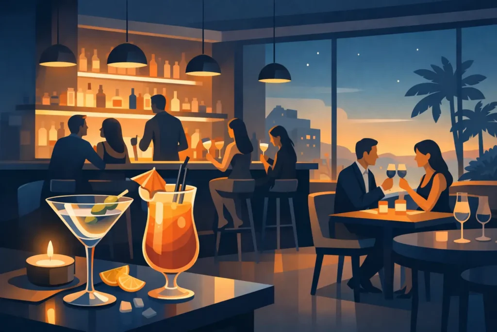 Cocktail Bar Restaurant für genussvolle Abende
