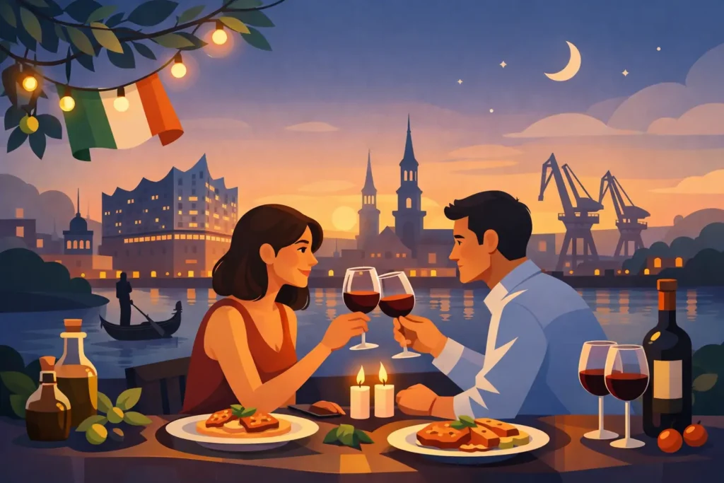 Italienisches Dinner zu zweit in Hamburg
