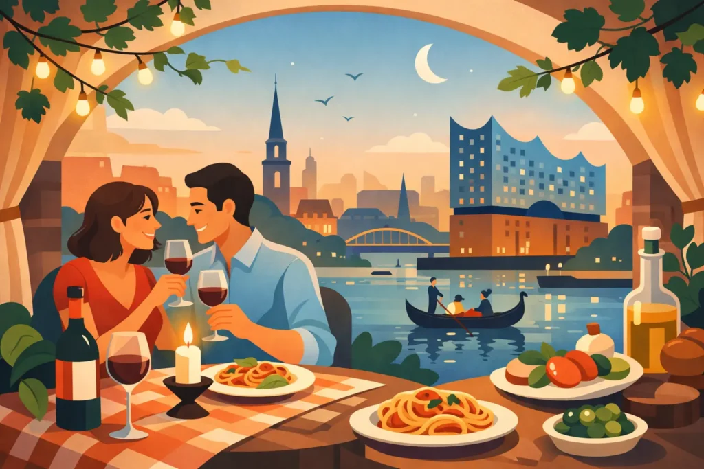 Italienisches Restaurant für Paare in Hamburg