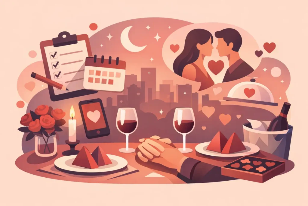 Wie plant man ein romantisches Abendessen?